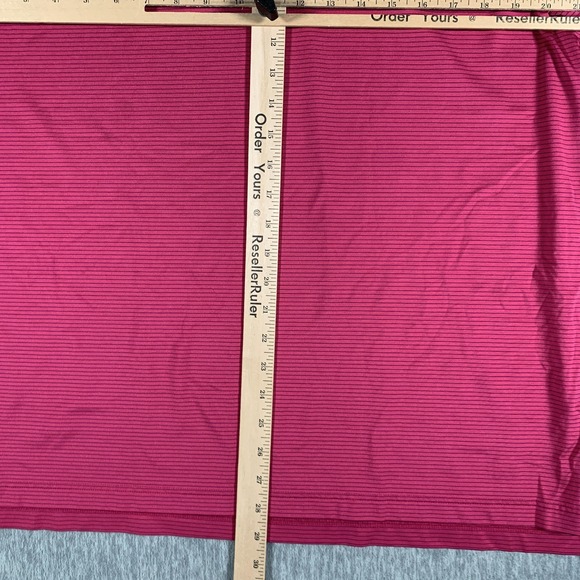 Johnnie-O Polo Shirt Mens Large Pink Blue Stripe Performance Golf Casual - Picture 7 of 9